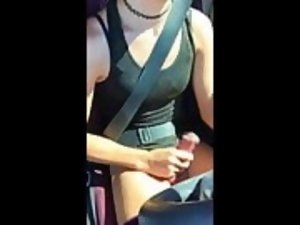 Girl Jerk Off a Tranny and let her Cum